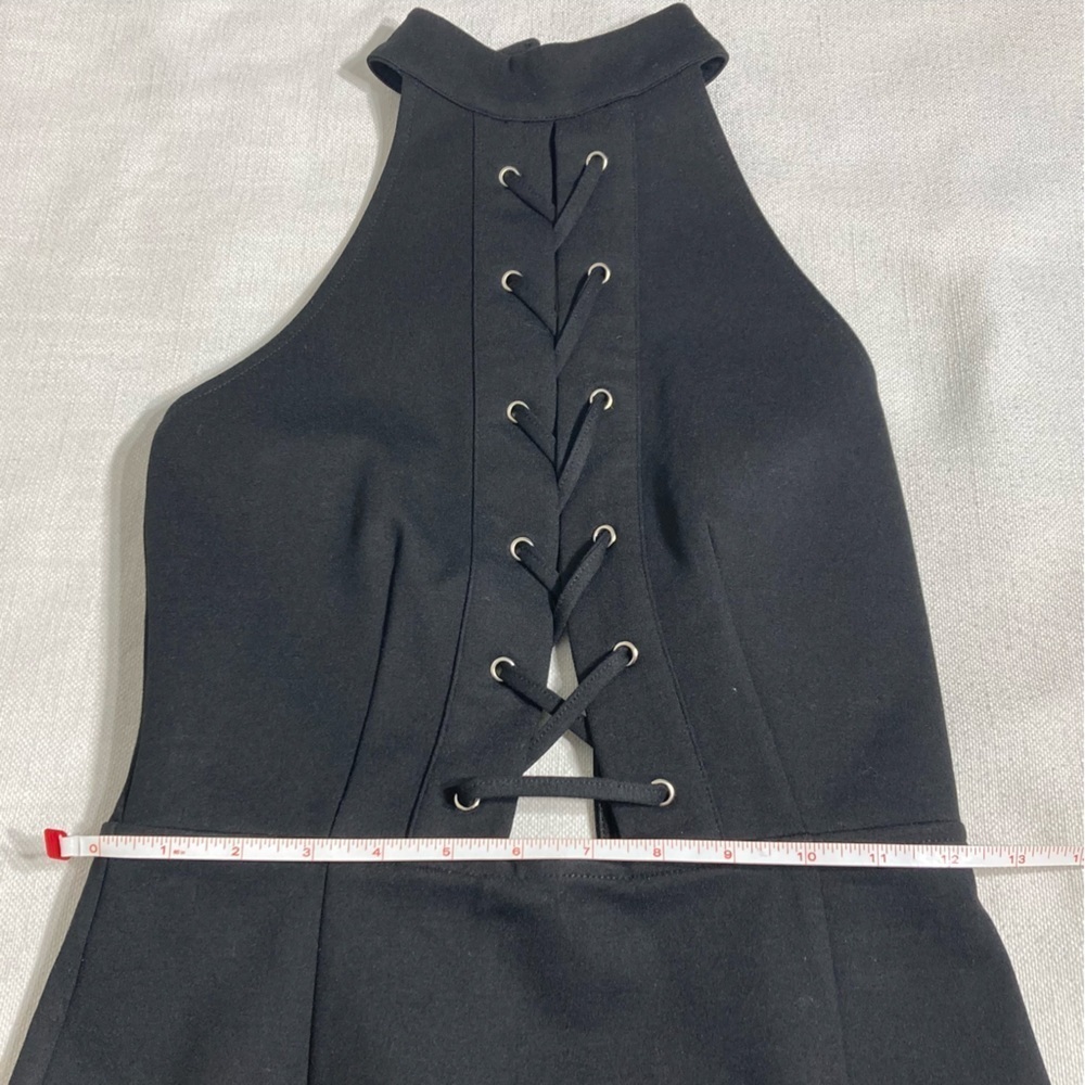 TOBI | Black Lace Up Halter Neck Dress - Picture 11 of 15